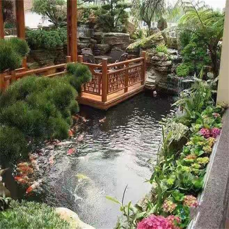 余江别墅庭院景观设计鱼池